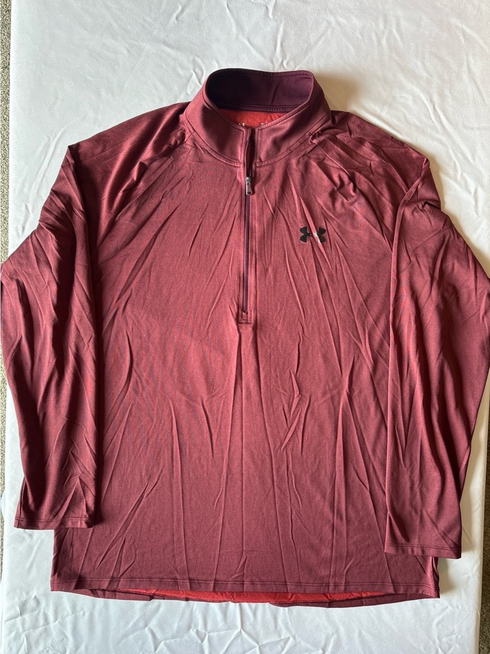 Under Armour Men's Maroon Quarter-Zip Performance Jacket